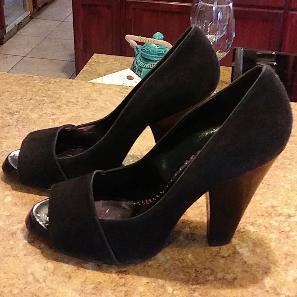 Used BCBG black suede